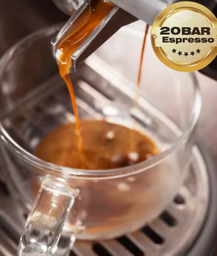 Espressomachine 20 Bar – Halfautomaat met Melkopschuimer en Slim Design