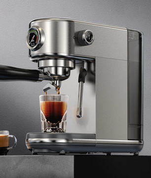 Espressomachine 20 Bar – Halfautomaat met Melkopschuimer en Slim Design