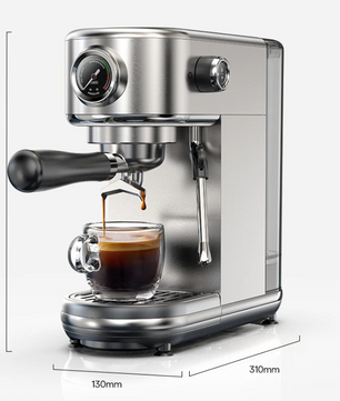 Espressomachine 20 Bar – Halfautomaat met Melkopschuimer en Slim Design
