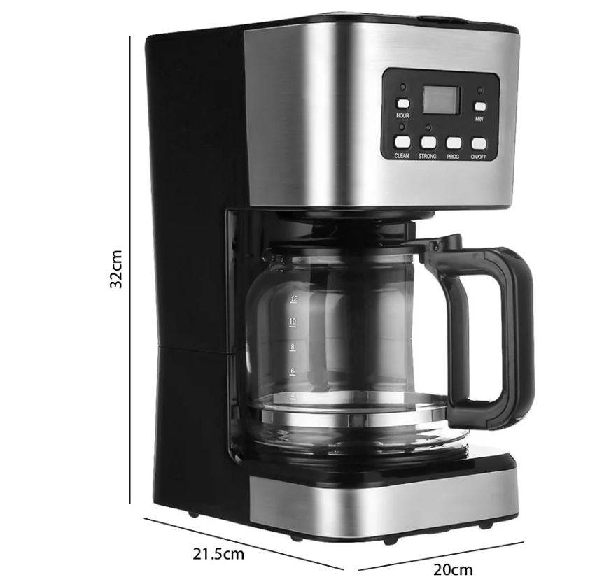 Filter Koffiezetapparaat met Timer – 1.5L Drip Coffee Maker