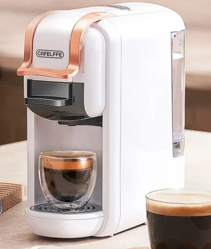 Capsule Koffiemachine 4-in-1 – 19 Bar voor Cups en Gemalen Koffie