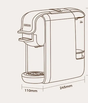 Capsule Koffiemachine 4-in-1 – 19 Bar voor Cups en Gemalen Koffie
