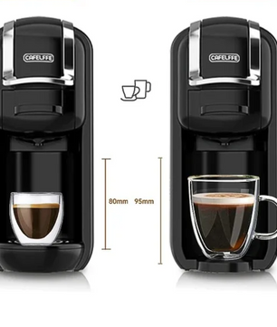 Capsule Koffiemachine 4-in-1 – 19 Bar voor Cups en Gemalen Koffie