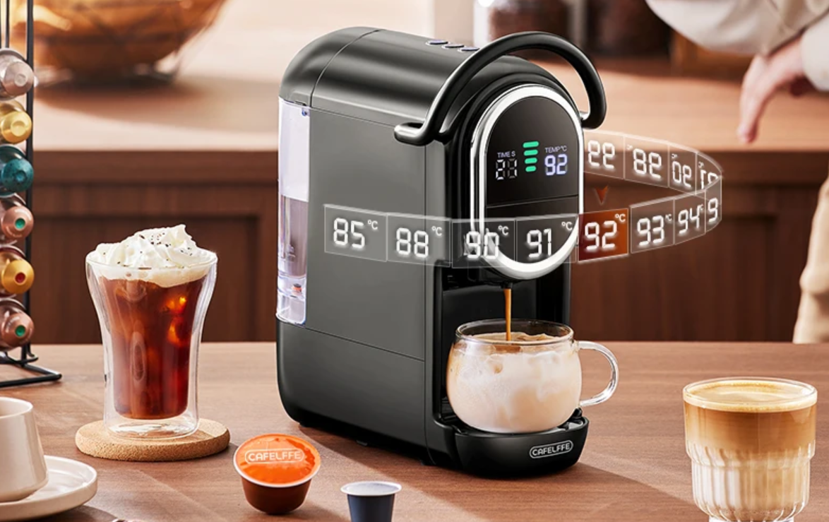 Capsule Koffiemachine 4-in-1 – 19 Bar met Warm en Koud Functie