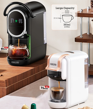 Capsule Koffiemachine 4-in-1 – 19 Bar met Warm en Koud Functie