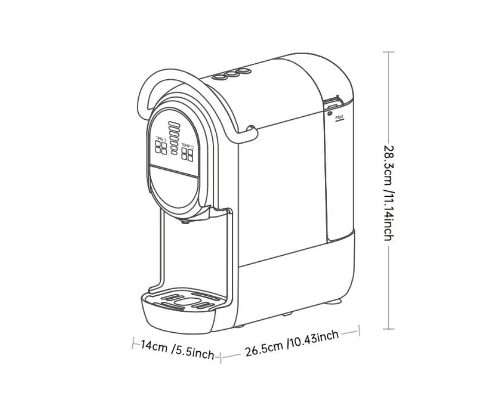 Capsule Koffiemachine 4-in-1 – 19 Bar met Warm en Koud Functie