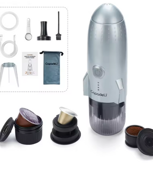 Draagbare Espresso Machine 3-in-1 – Elektrisch met Zelfverwarming
