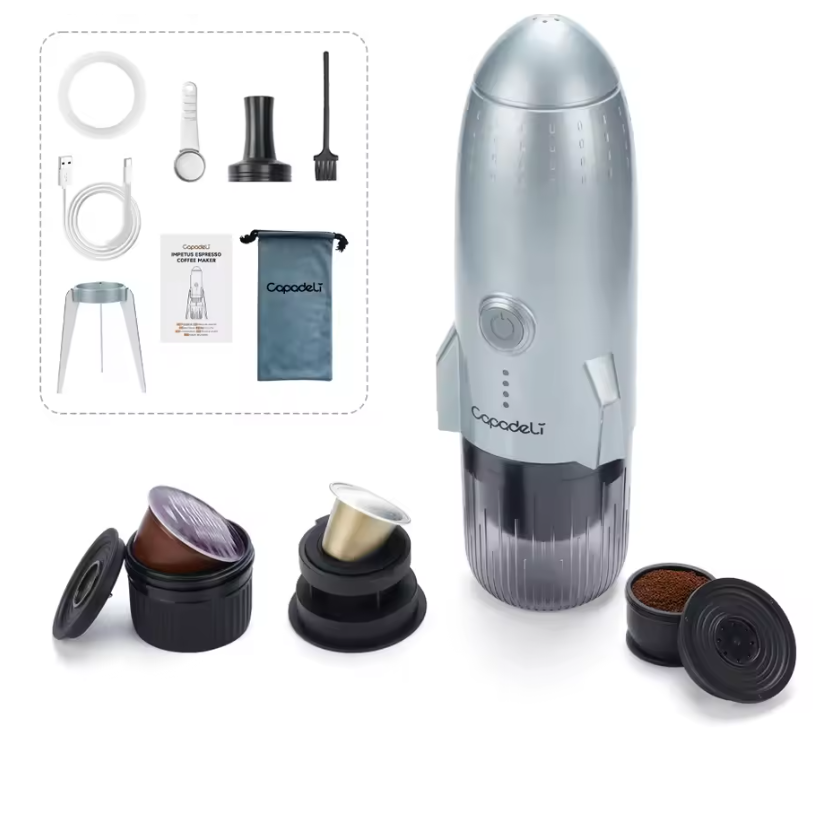 Draagbare Espresso Machine 3-in-1 – Elektrisch met Zelfverwarming