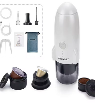Draagbare Espresso Machine 3-in-1 – Elektrisch met Zelfverwarming