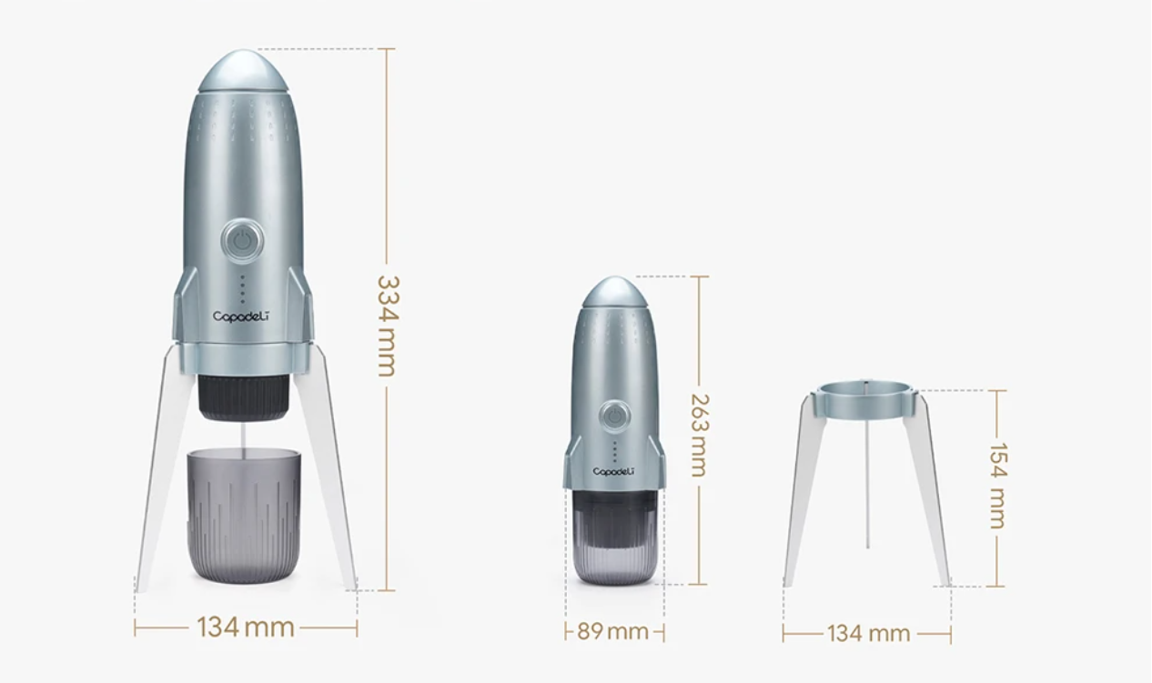 Draagbare Espresso Machine 3-in-1 – Elektrisch met Zelfverwarming