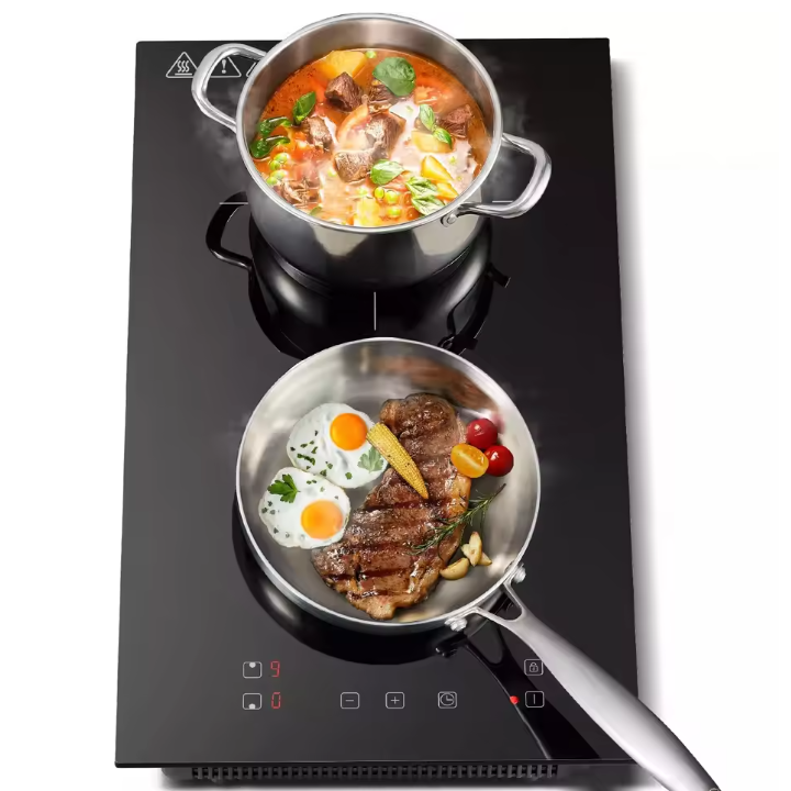 Inductiekookplaat 2 Zones – 30 cm met Timer en Touch Control