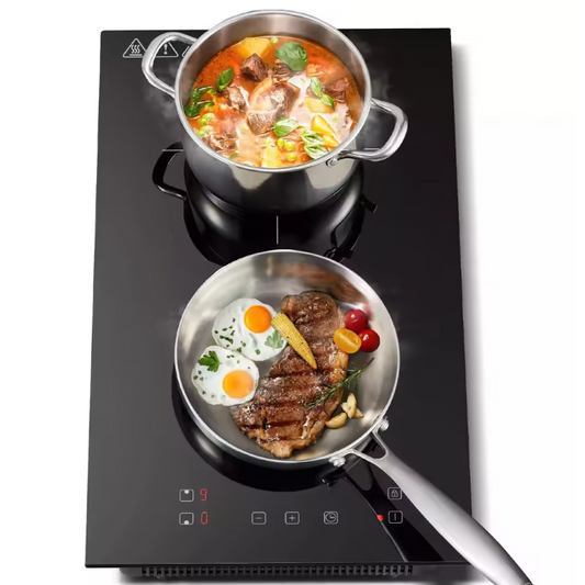 Inductiekookplaat 2 Zones – 30 cm met Timer en Touch Control