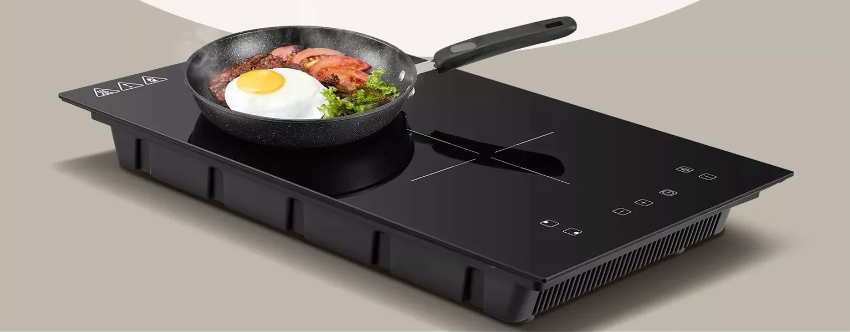 Inductiekookplaat 2 Zones – 30 cm met Timer en Touch Control