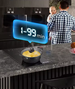 Inductiekookplaat 2 Zones – 30 cm met Timer en Touch Control
