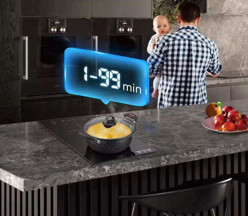 Inductiekookplaat 2 Zones – 30 cm met Timer en Touch Control