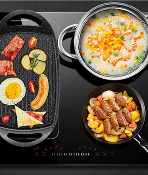 Inductiekookplaat 4 Zones – Flexzone met Slider en Boost 7200W