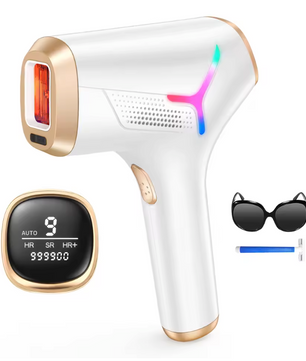 IPL Laser Ontharingsapparaat – 999900 Flitsen met 9 Niveaus voor Gezicht en Lichaam