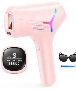 IPL Laser Ontharingsapparaat – 999900 Flitsen met 9 Niveaus voor Gezicht en Lichaam