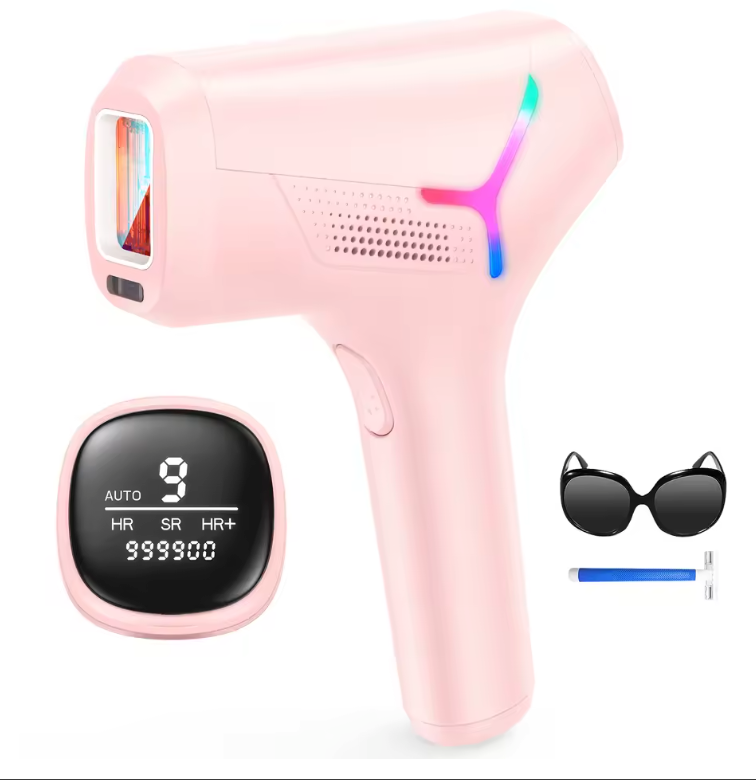 IPL Laser Ontharingsapparaat – 999900 Flitsen met 9 Niveaus voor Gezicht en Lichaam
