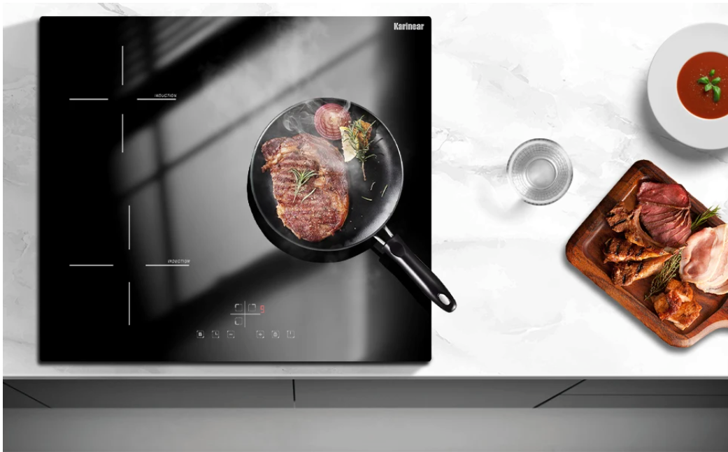 Inductiekookplaat 60 cm – 3 Zones met Touch Control, Timer en 5200W Vermogen
