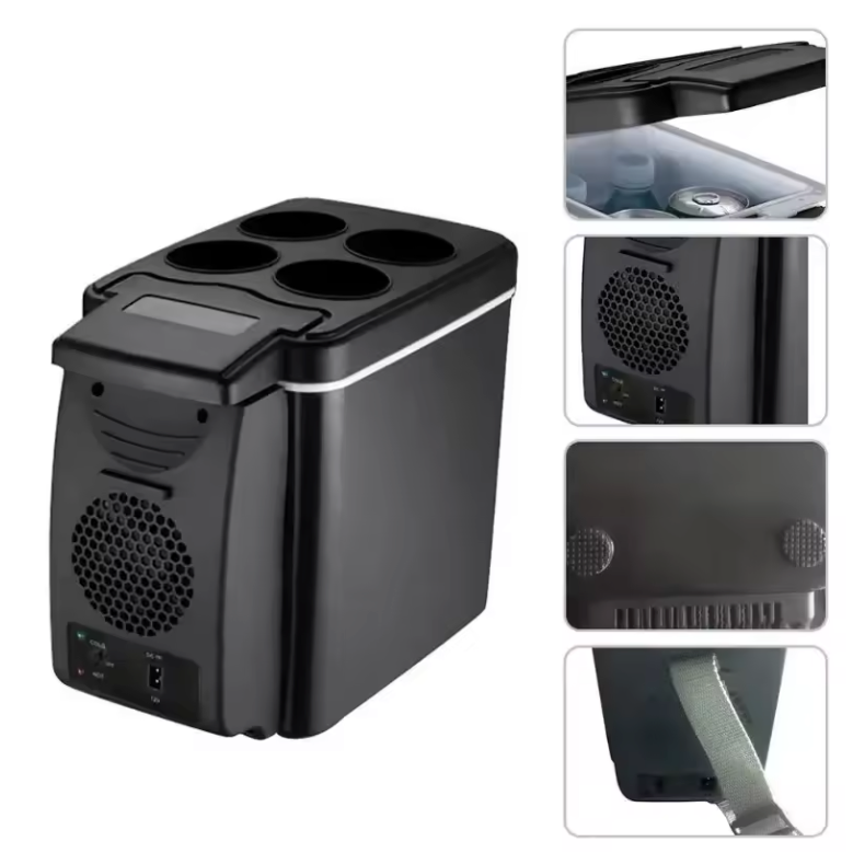 Mini Autokoelkast 6L – Draagbare Koelbox en Verwarmer 12V voor Auto en Reizen