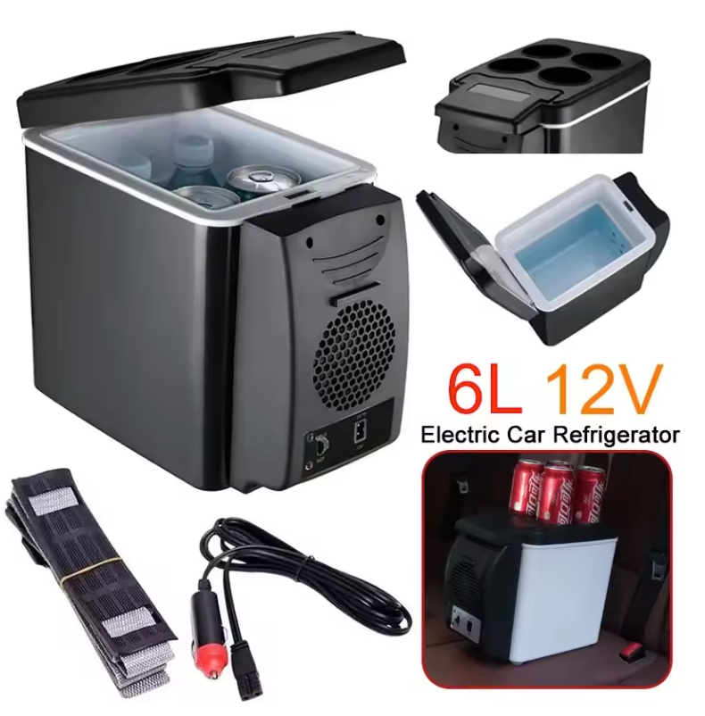 Mini Autokoelkast 6L – Draagbare Koelbox en Verwarmer 12V voor Auto en Reizen