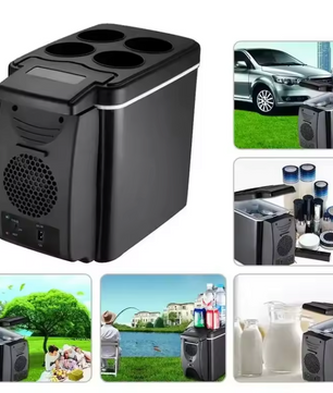 Mini Autokoelkast 6L – Draagbare Koelbox en Verwarmer 12V voor Auto en Reizen
