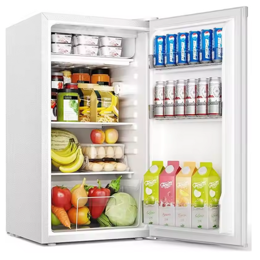 Mini Koelkast 91L met Vriesvak – Stil 38dB en Instelbare Temperatuur voor Slaapkamer en Kantoor