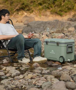 Koelbox 45L – Geïsoleerde Camping Koelbox met Lange Koeltijd en Hoge Draagkracht