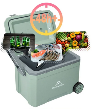 Koelbox 45L – Geïsoleerde Camping Koelbox met Lange Koeltijd en Hoge Draagkracht