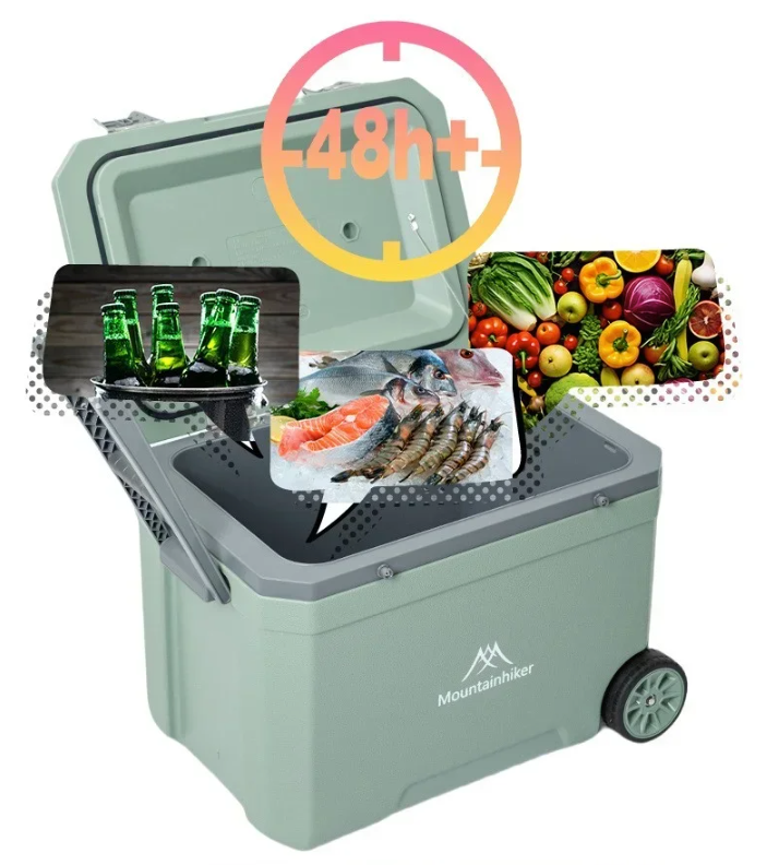 Koelbox 45L – Geïsoleerde Camping Koelbox met Lange Koeltijd en Hoge Draagkracht