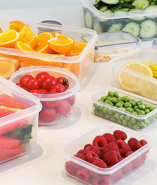 Set van 12 Vershoudbakjes – Luchtdichte Voedselbakjes met Deksel voor Koelkast en Meal Prep