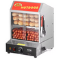 Hotdog Steamer 2-Laags – RVS Warmhouder met Temperatuurregeling en Glazen Display