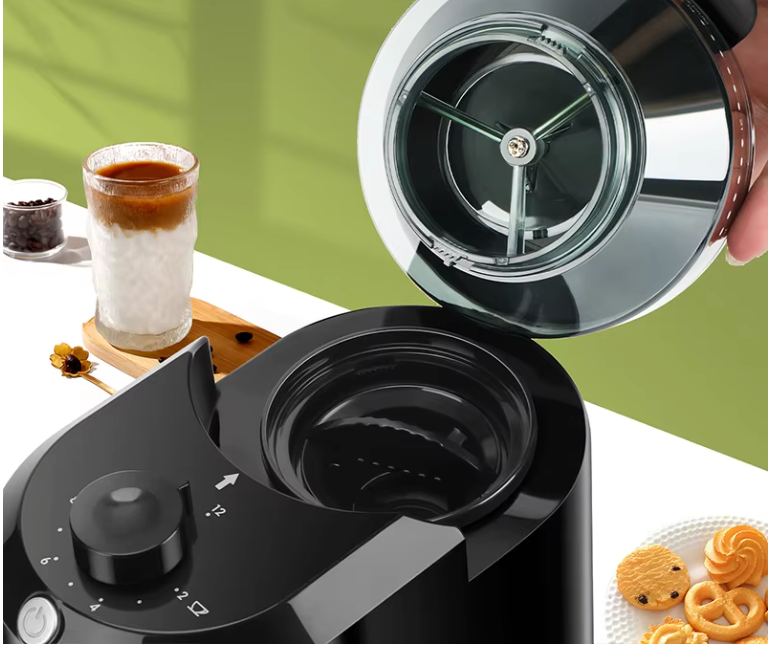 Elektrische Koffiemolen met Maalschijven – 28 Instellingen en Instelbare Hoeveelheid voor Perfecte Koffie