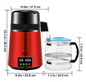 Waterdistilleerder 4L – Elektrische Waterfilter met Touchscreen en 1L/u Zuivering