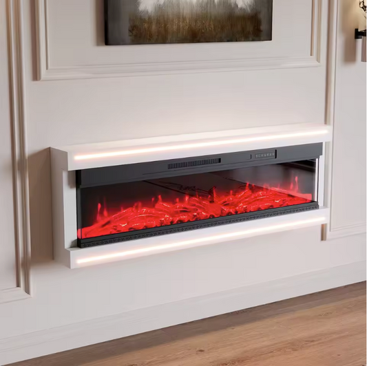 Elektrische Sfeerhaard met LED Vlammen – 12 Kleuren, Afstandsbediening en 750/1500W Verwarming