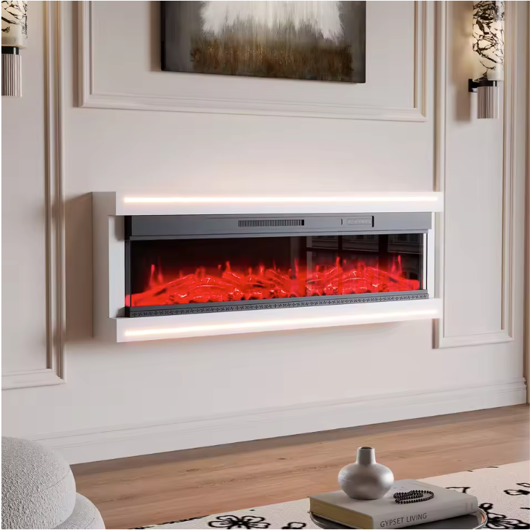 Elektrische Sfeerhaard met LED Vlammen – 12 Kleuren, Afstandsbediening en 750/1500W Verwarming