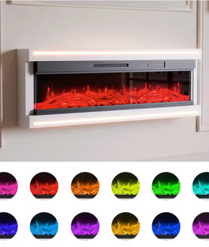 Elektrische Sfeerhaard met LED Vlammen – 12 Kleuren, Afstandsbediening en 750/1500W Verwarming