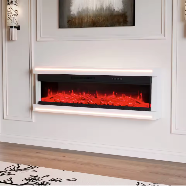 Elektrische Sfeerhaard met LED Vlammen – 12 Kleuren, Afstandsbediening en 750/1500W Verwarming