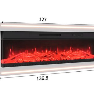 Elektrische Sfeerhaard met LED Vlammen – 12 Kleuren, Afstandsbediening en 750/1500W Verwarming
