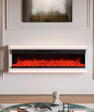 Elektrische Sfeerhaard met LED Vlammen – 12 Kleuren, Afstandsbediening en 750/1500W Verwarming