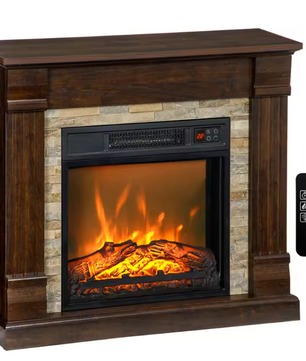 Elektrische Sfeerhaard met Kast – 1800W Haard met Vlam Effect, Afstandsbediening en Timer