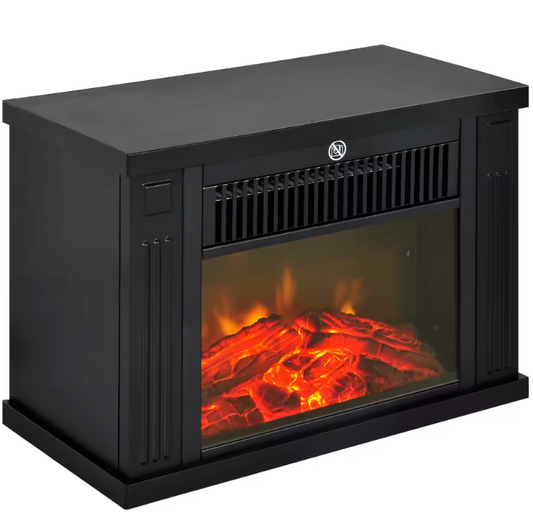 Elektrische Sfeerhaard Compact – 600/1200W Haardkachel met Vlam Effect en Thermostaat