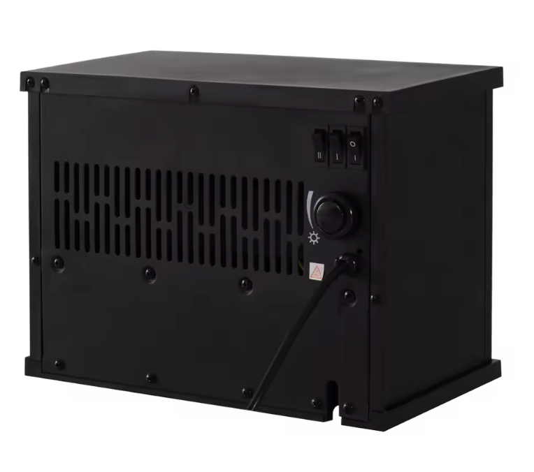 Elektrische Sfeerhaard Compact – 600/1200W Haardkachel met Vlam Effect en Thermostaat