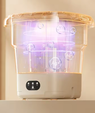 Opvouwbare Mini Wasmachine 9L – Draagbare Wasmachine met Centrifuge voor Reizen en Camping