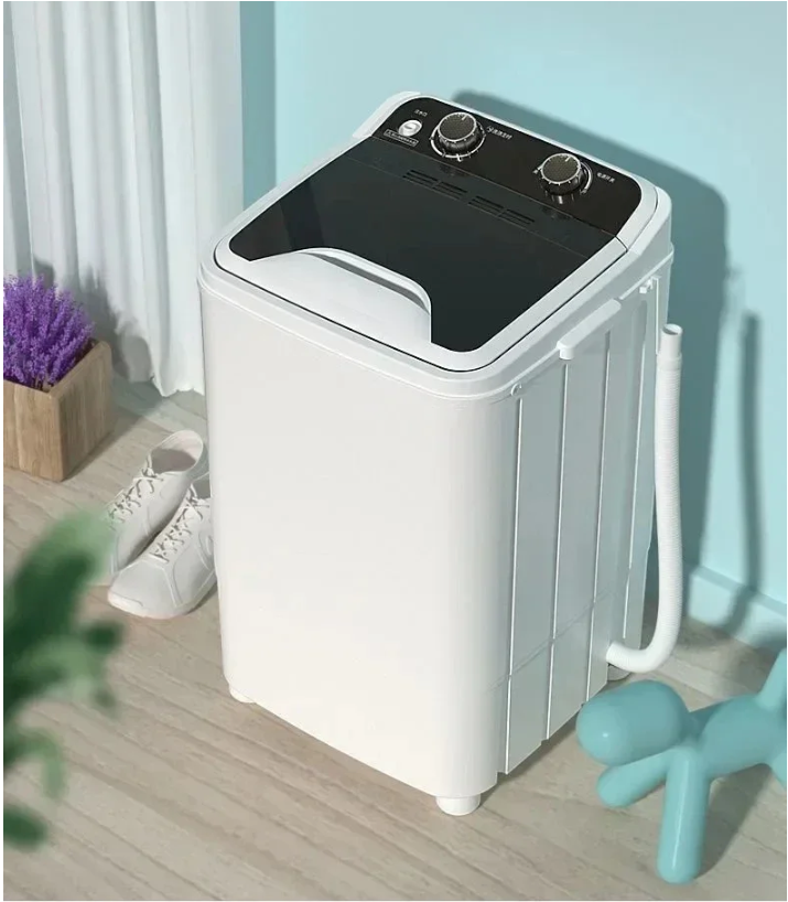 3-in-1 Mini Wasmachine 7KG – Semi-Automatisch met Centrifuge en Schoenwasfunctie