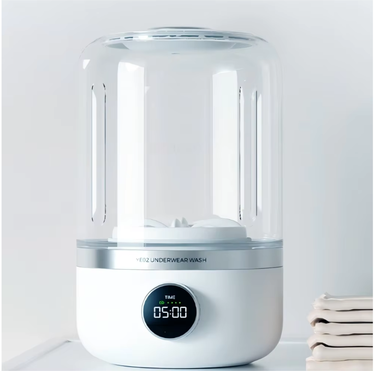 Draadloze Mini Wasmachine 1L – USB Oplaadbaar voor Ondergoed en Sokken