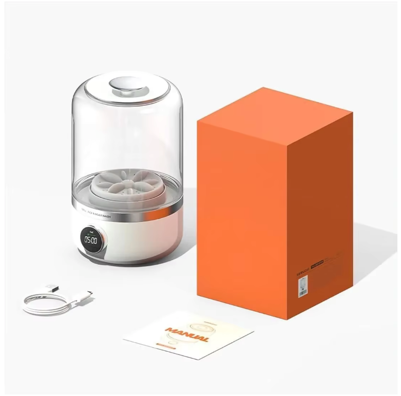 Draadloze Mini Wasmachine 1L – USB Oplaadbaar voor Ondergoed en Sokken