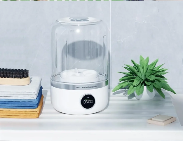 Draadloze Mini Wasmachine 1L – USB Oplaadbaar voor Ondergoed en Sokken