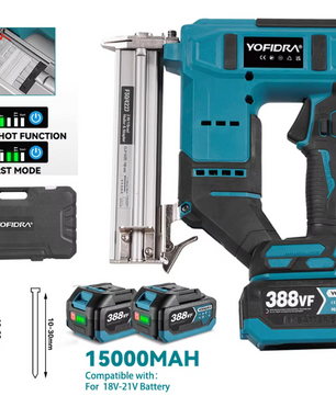 2-in-1 Elektrische Tacker en Spijkerpistool – Brushless Nailer/Stapler met Accu Aansluiting